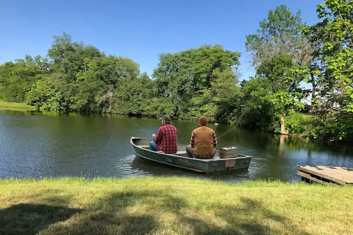 Bass caught fishing at Camp Ziegenhorn pond